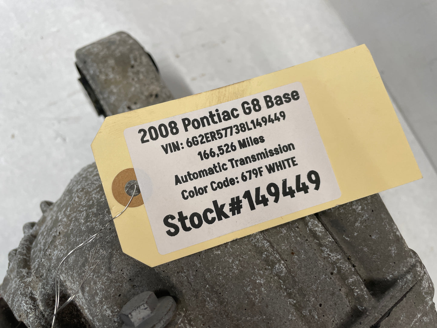 2008 Pontiac G8 Base Rear End Differential 2.92 OEM - Day's Parts Yard