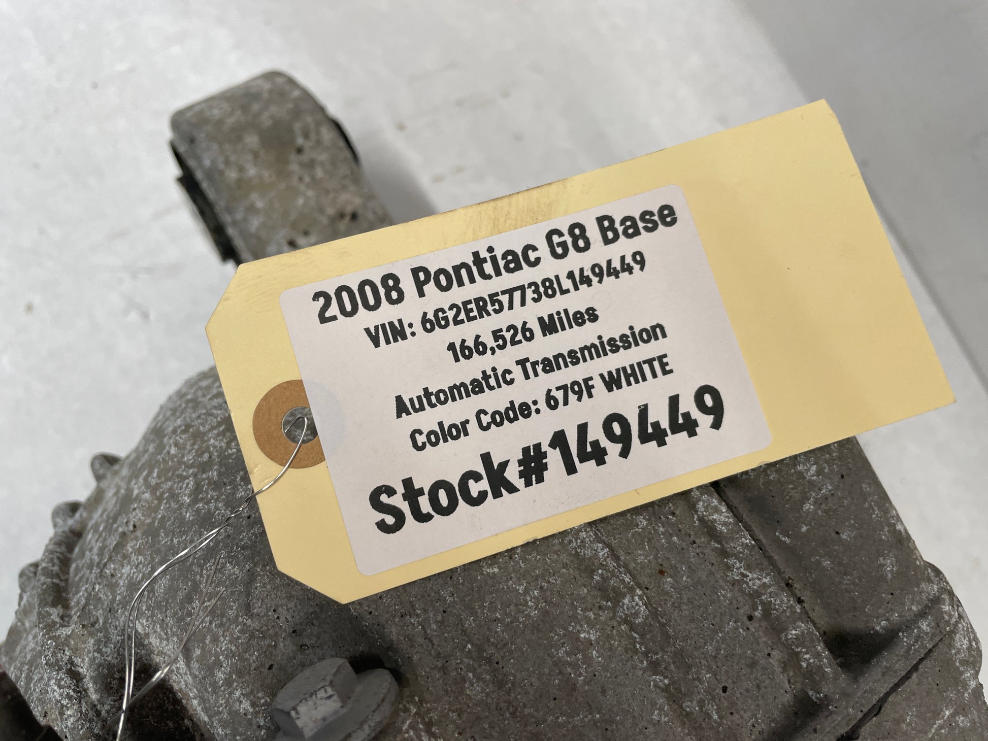 2008 Pontiac G8 Base Rear End Differential 2.92 OEM - Day's Parts Yard