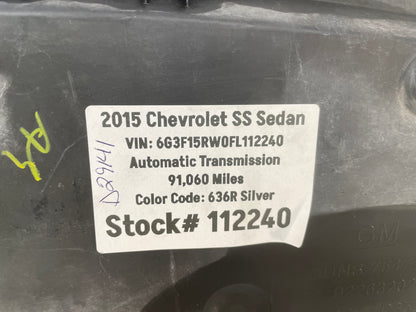 2015 Chevy SS Sedan Radiator Grille Cover Sight Shield OEM