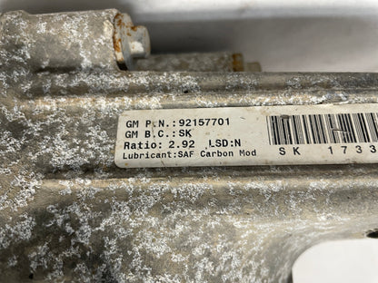 2008 Pontiac G8 Base Rear End Differential 2.92 OEM - Day's Parts Yard