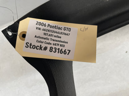 2006 Pontiac GTO LH Driver Interior Sill Carpet Retainer Trim Cover Panel OEM - Day's Parts Yard