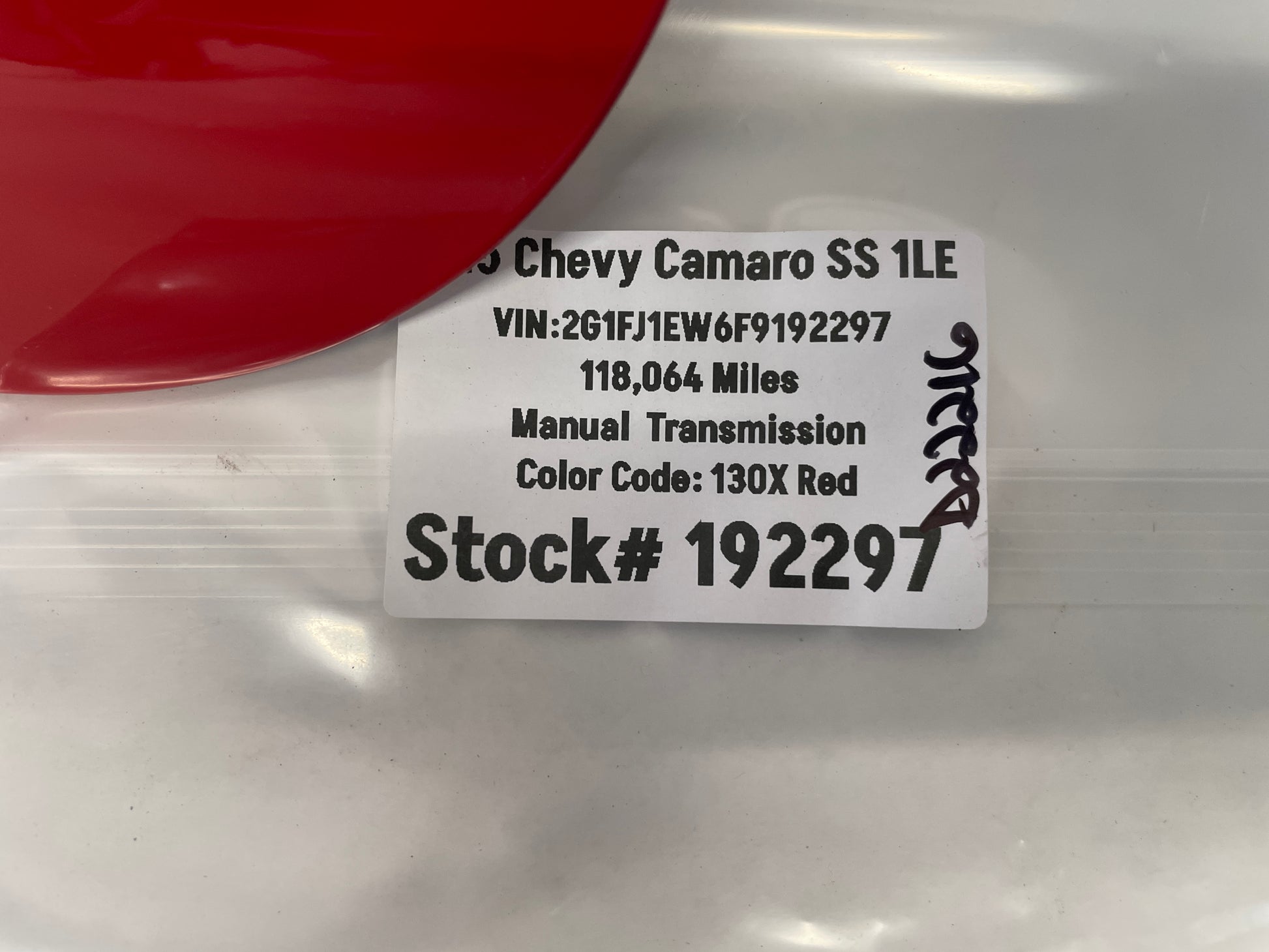 2015 Chevy Camaro SS 1LE Fuel Gas Tank Filler Door Cover OEM - Day's Parts Yard