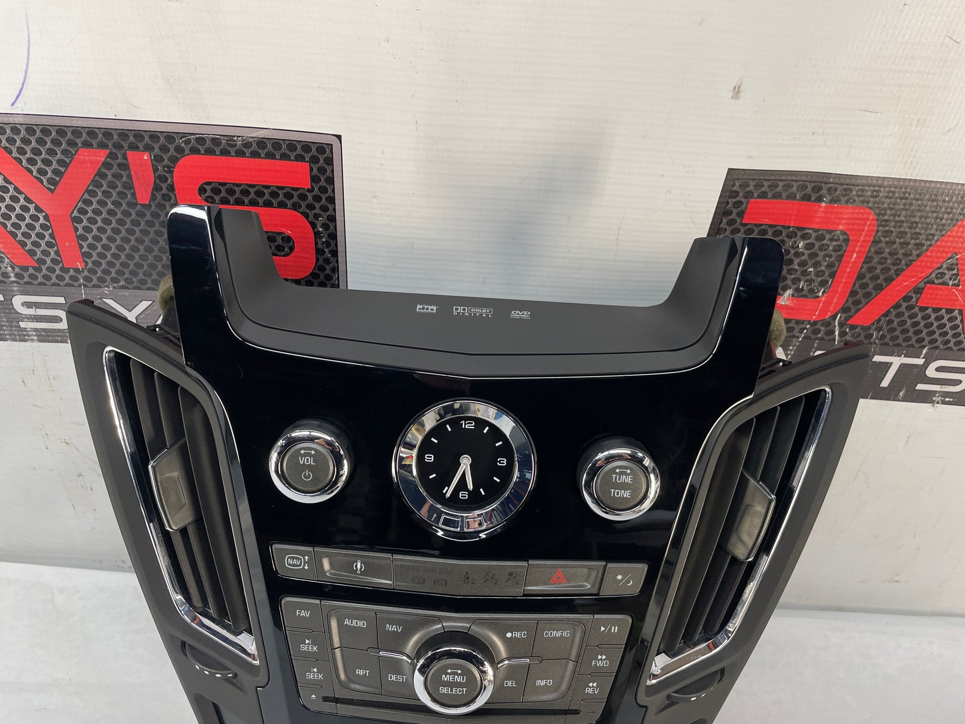 2009 Cadillac CTS-V Radio CD Navigation Climate Control Dash Panel Unit HVAC OEM - Day's Parts Yard