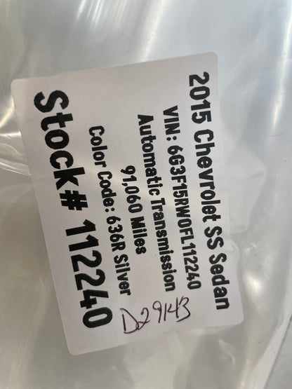 2015 Chevy SS Sedan Rear Bumper Reverse Back Up Camera OEM