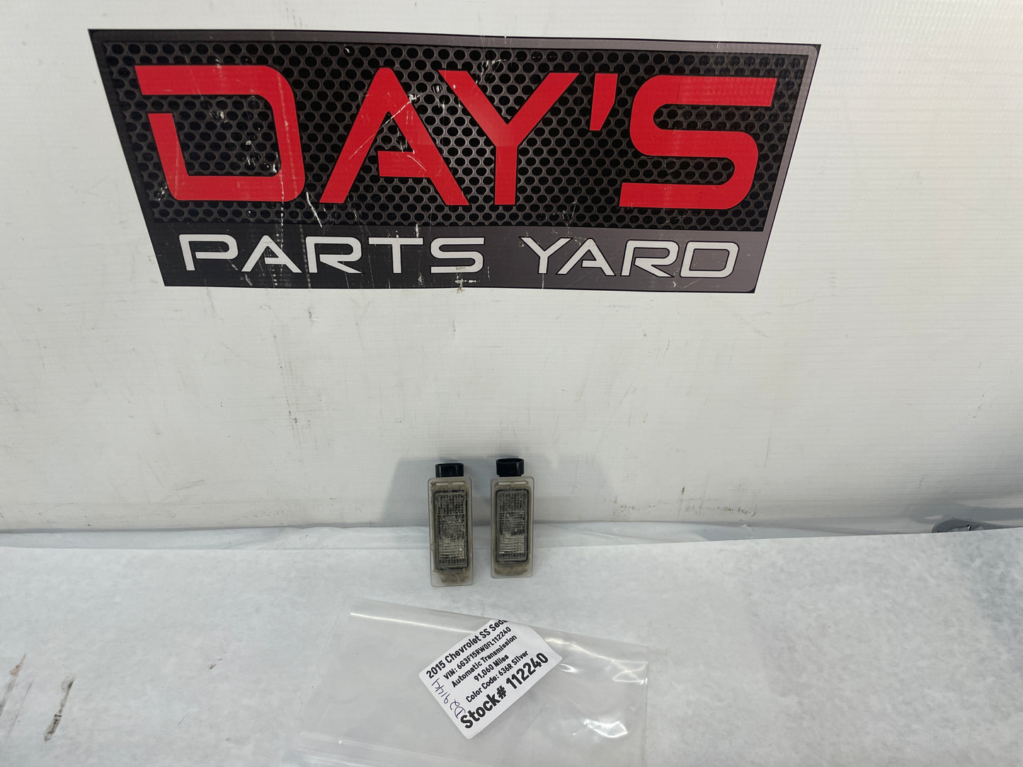 2015 Chevy SS Sedan RH & LH License Plate Tag Lights OEM