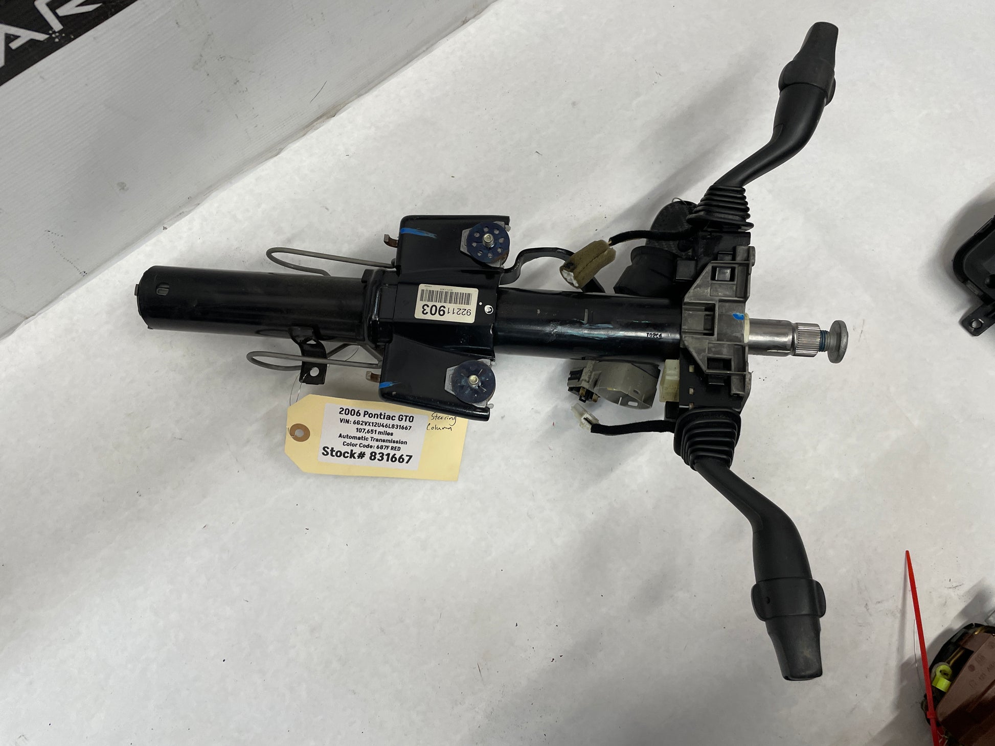 2006 Pontiac GTO Steering Column w/ Key OEM - Day's Parts Yard