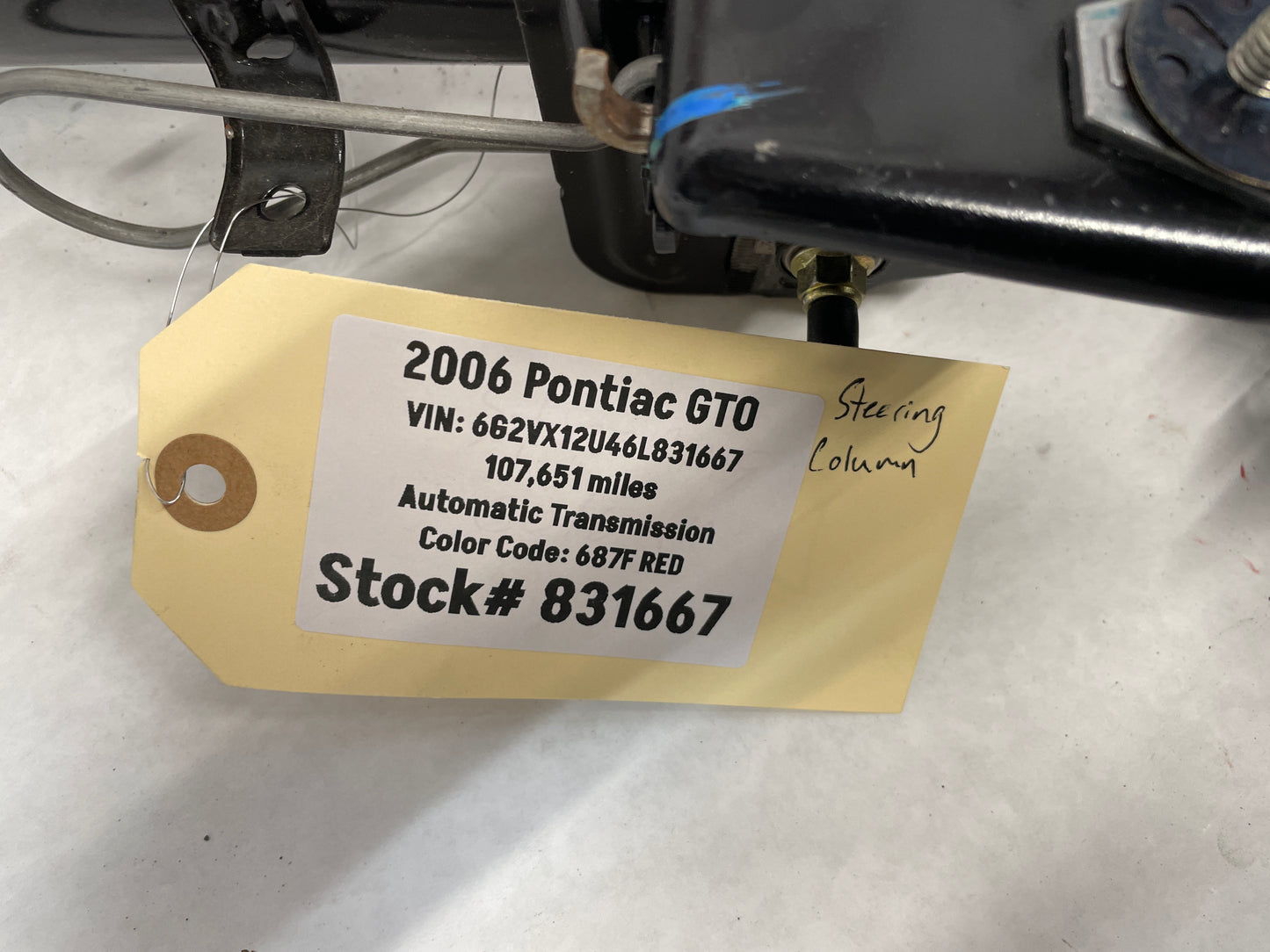 2006 Pontiac GTO Steering Column w/ Key OEM - Day's Parts Yard