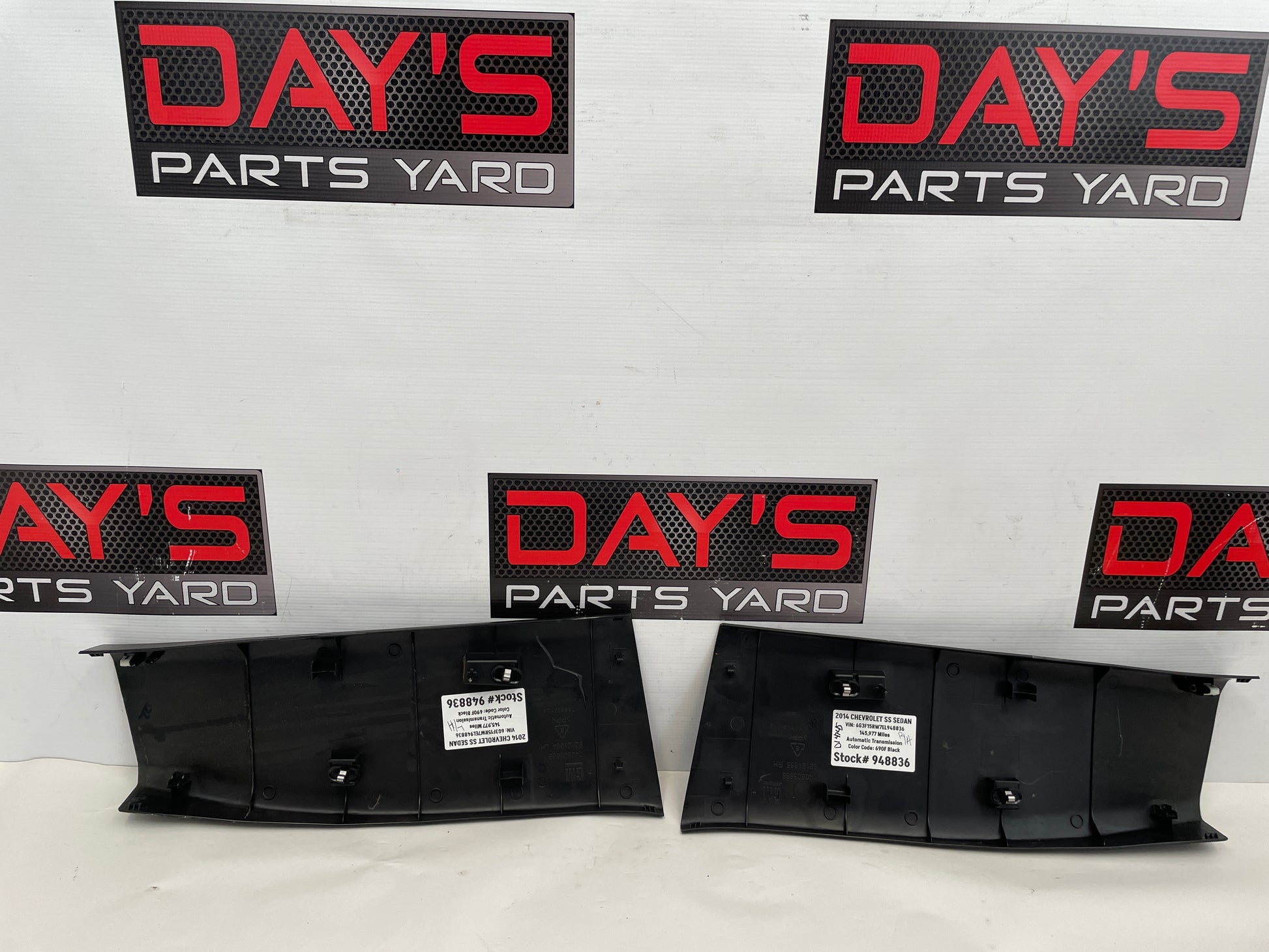 2014 Chevy SS Sedan RH & LH Interior B Panel Trim OEM - Day's Parts Yard