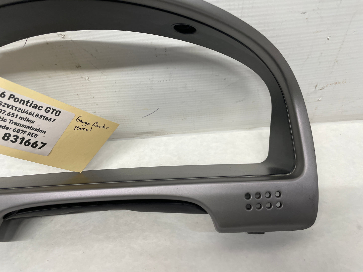 2006 Pontiac GTO Speedometer Gauge Cluster Bezel Trim Panel OEM - Day's Parts Yard