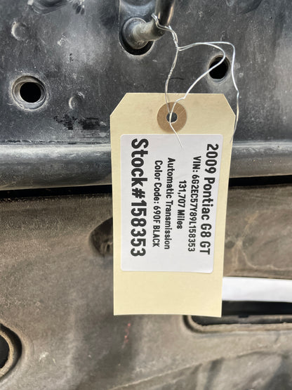 2009 Pontiac G8 GT Hood Black OEM