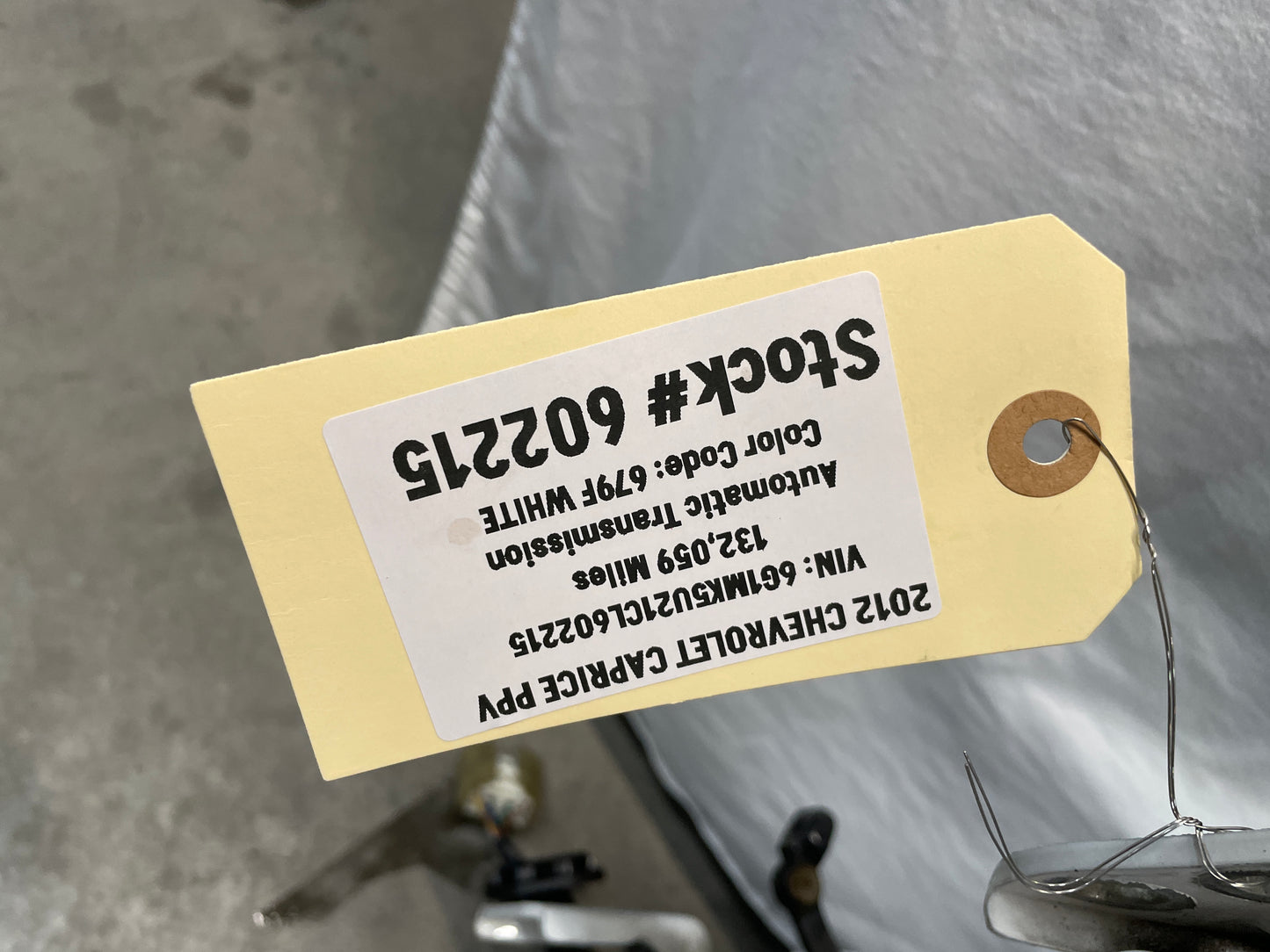 2012 Chevy Caprice PPV LH Driver Rear Exterior Door White OEM