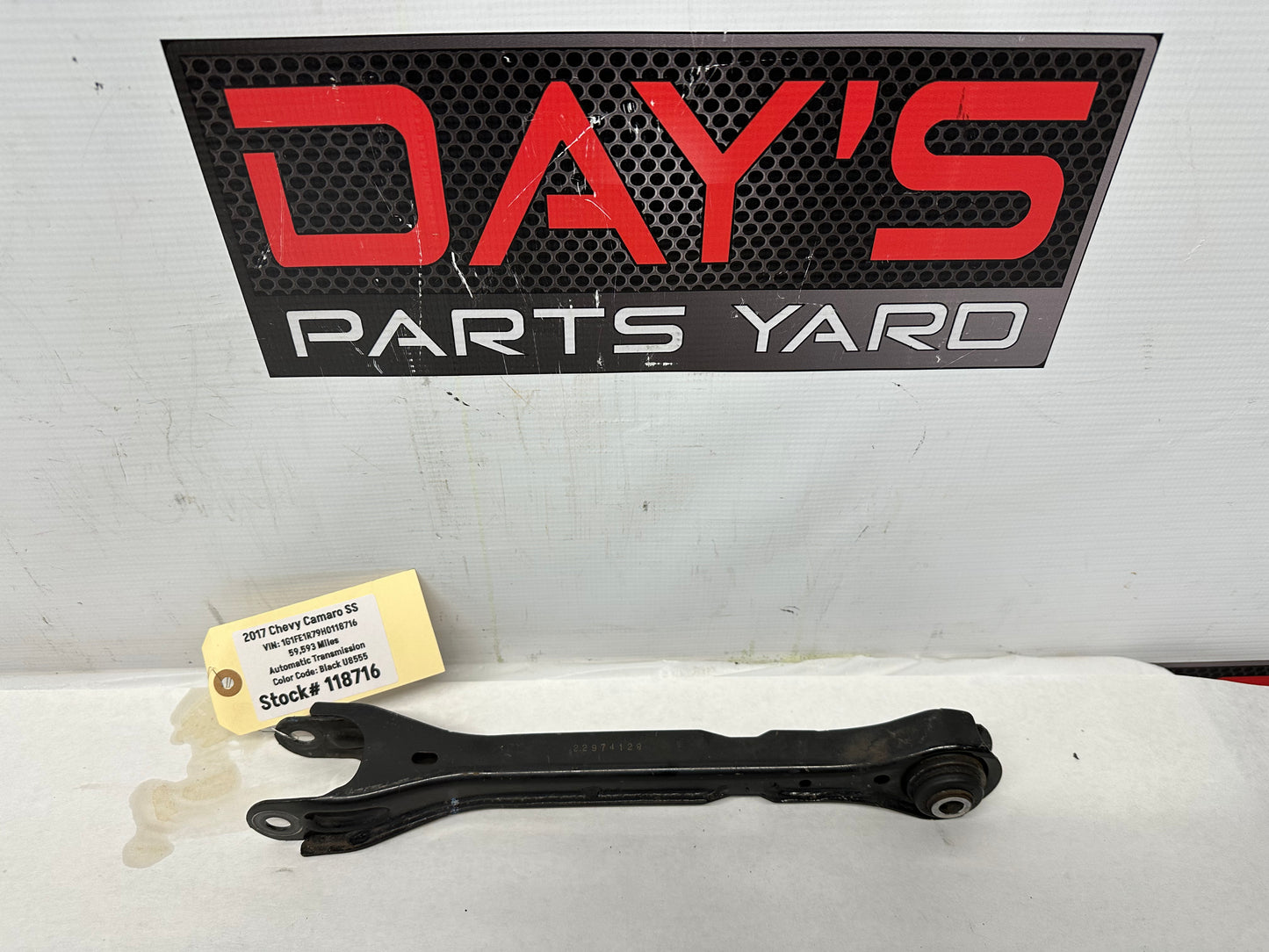 2017 Chevy Camaro SS LH Driver Rear Control Trailing Drag Link Arm OEM - Day's Parts Yard