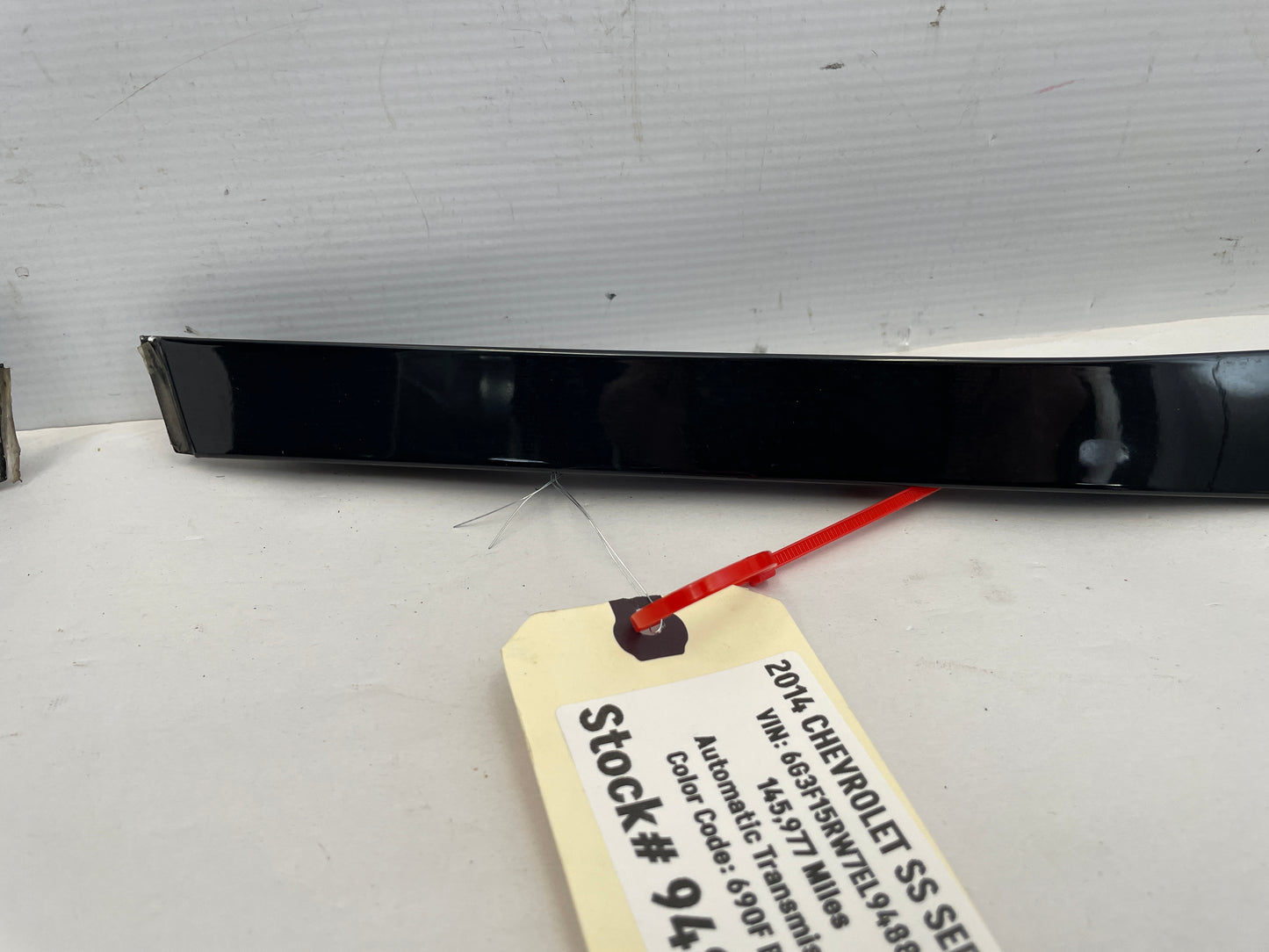 2014 Chevy SS Sedan Rear RH & LH Door Pillar Post Applique Trim Black OEM - Day's Parts Yard