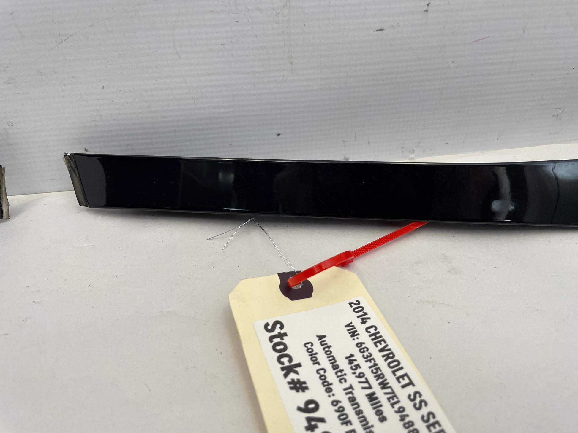 2014 Chevy SS Sedan Rear RH & LH Door Pillar Post Applique Trim Black OEM - Day's Parts Yard