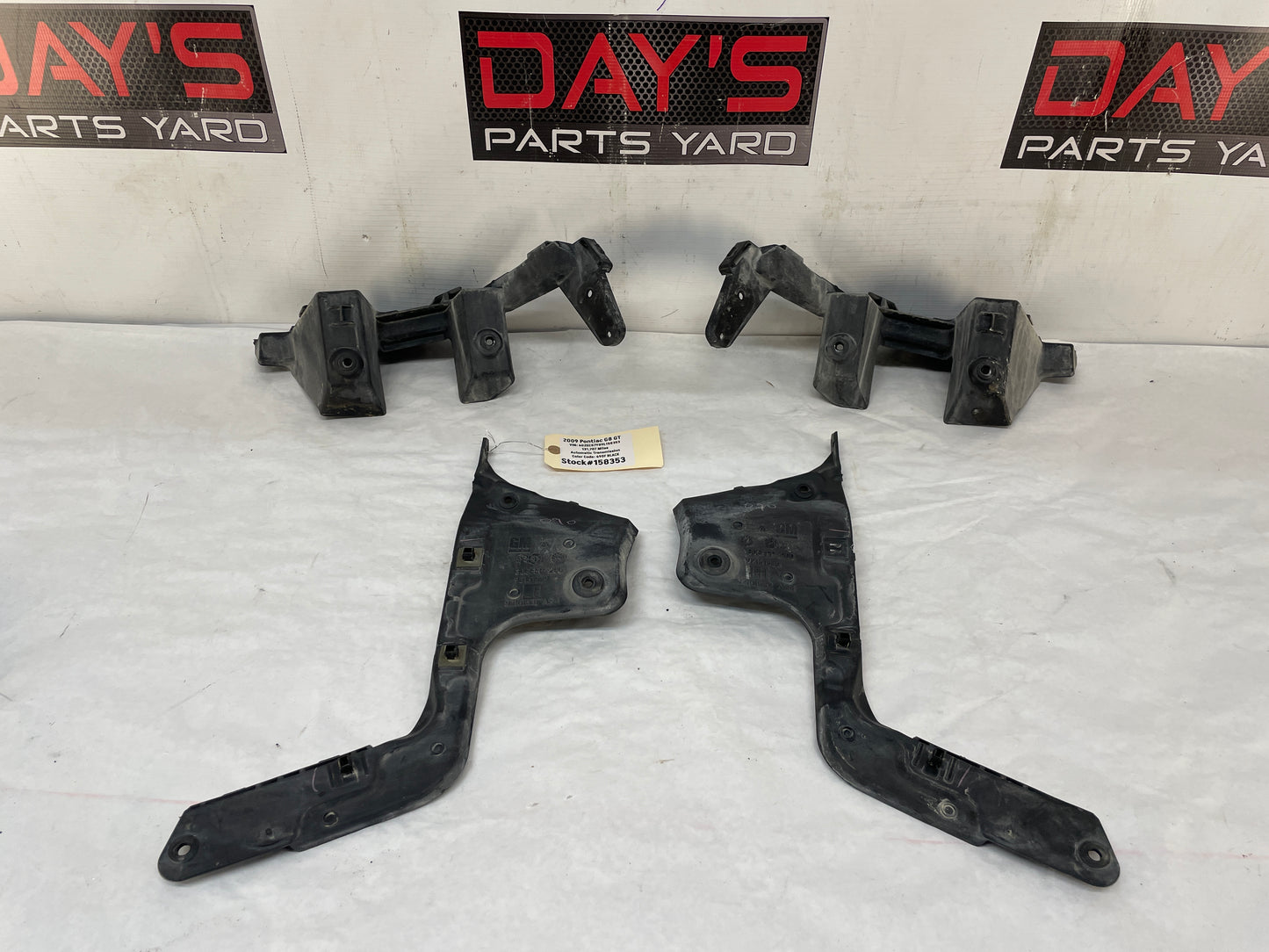2009 Pontiac G8 GT Complete Rear Bumper Brackets Mounts Supports Guides Set OEM
