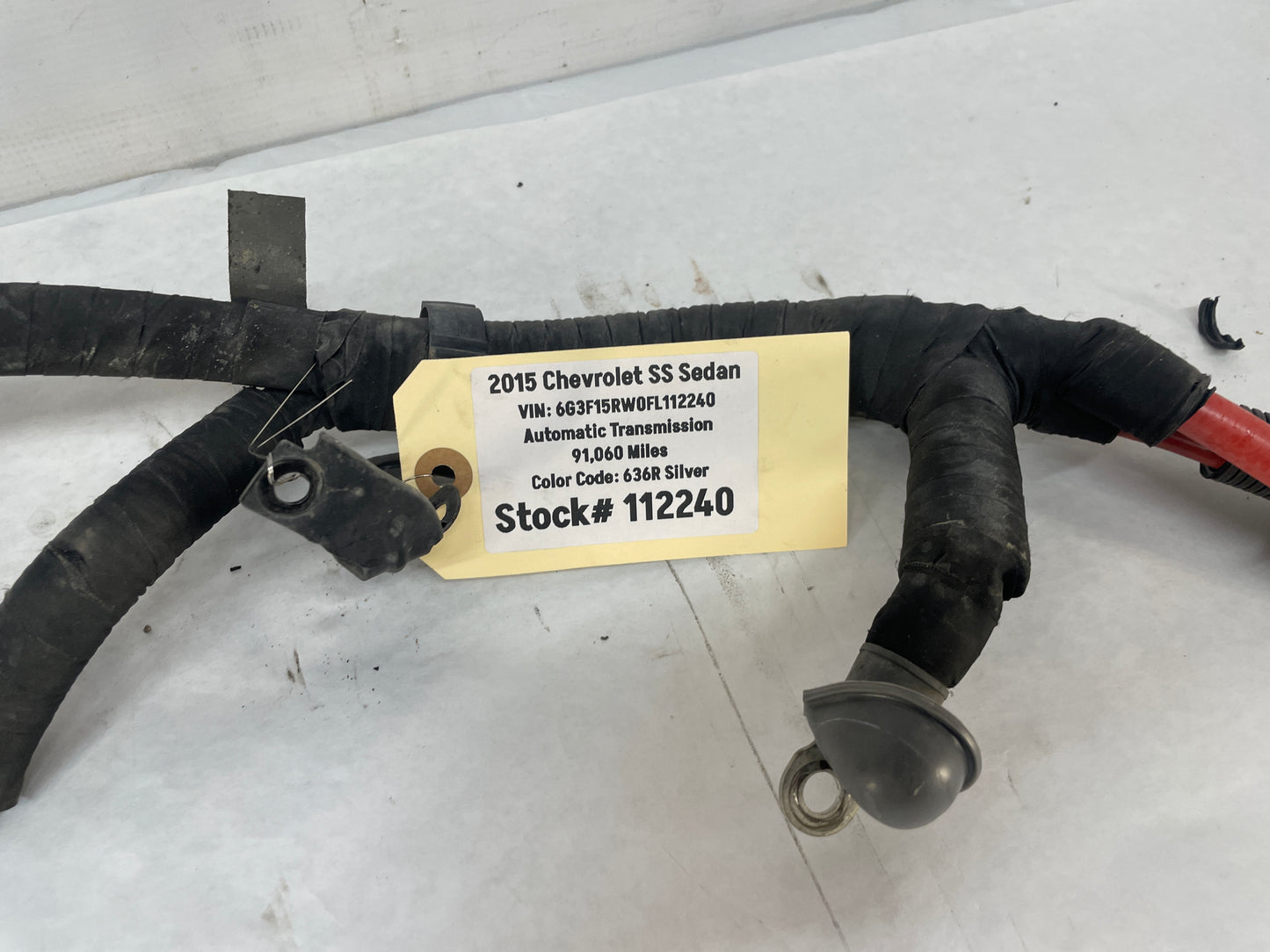 2015 Chevy SS Sedan Positive Starter Alternator Wire Wiring Harness Cable OEM