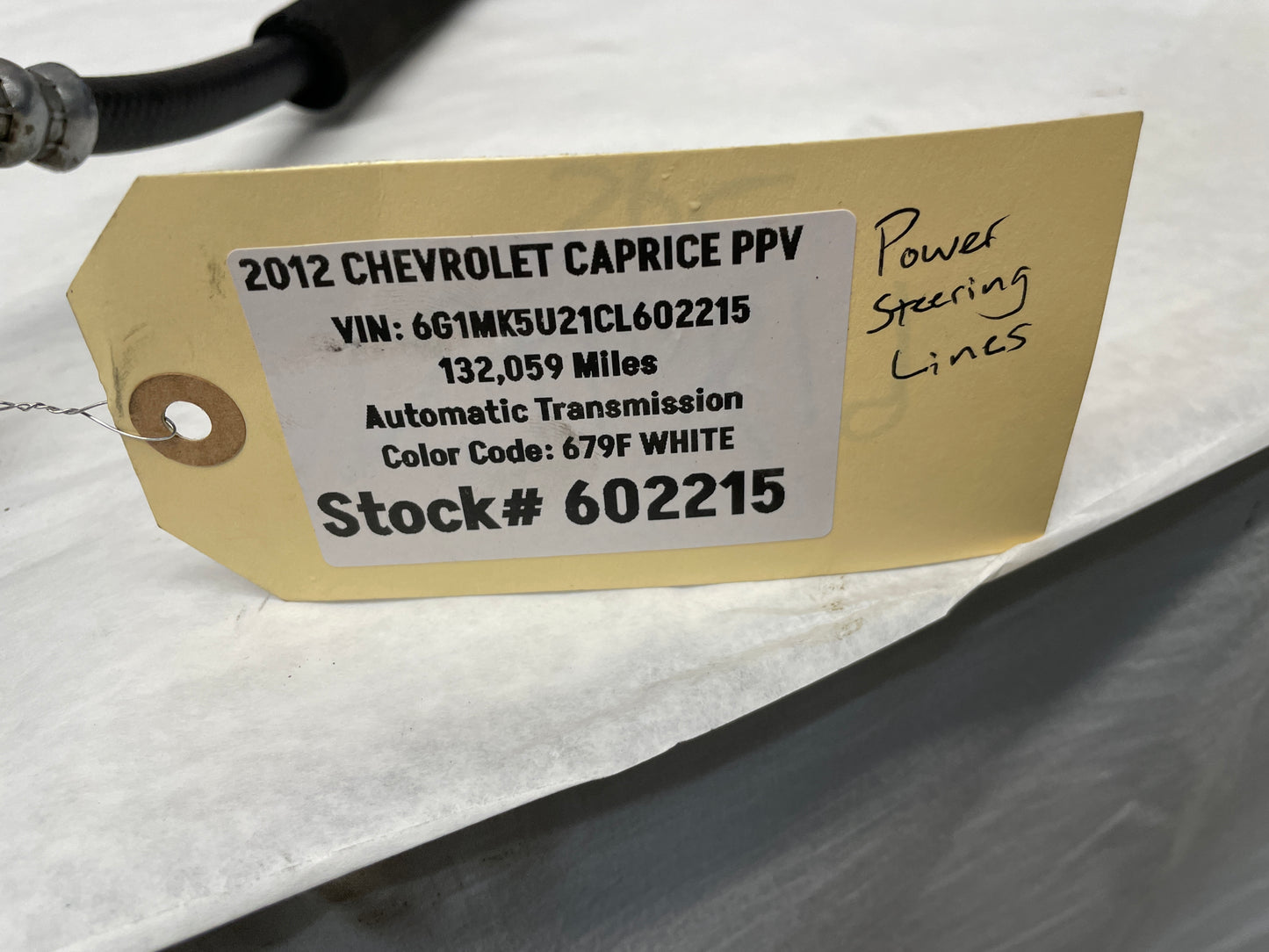 2012 Chevy Caprice PPV Power Steering Lines Hoses Tubes OEM