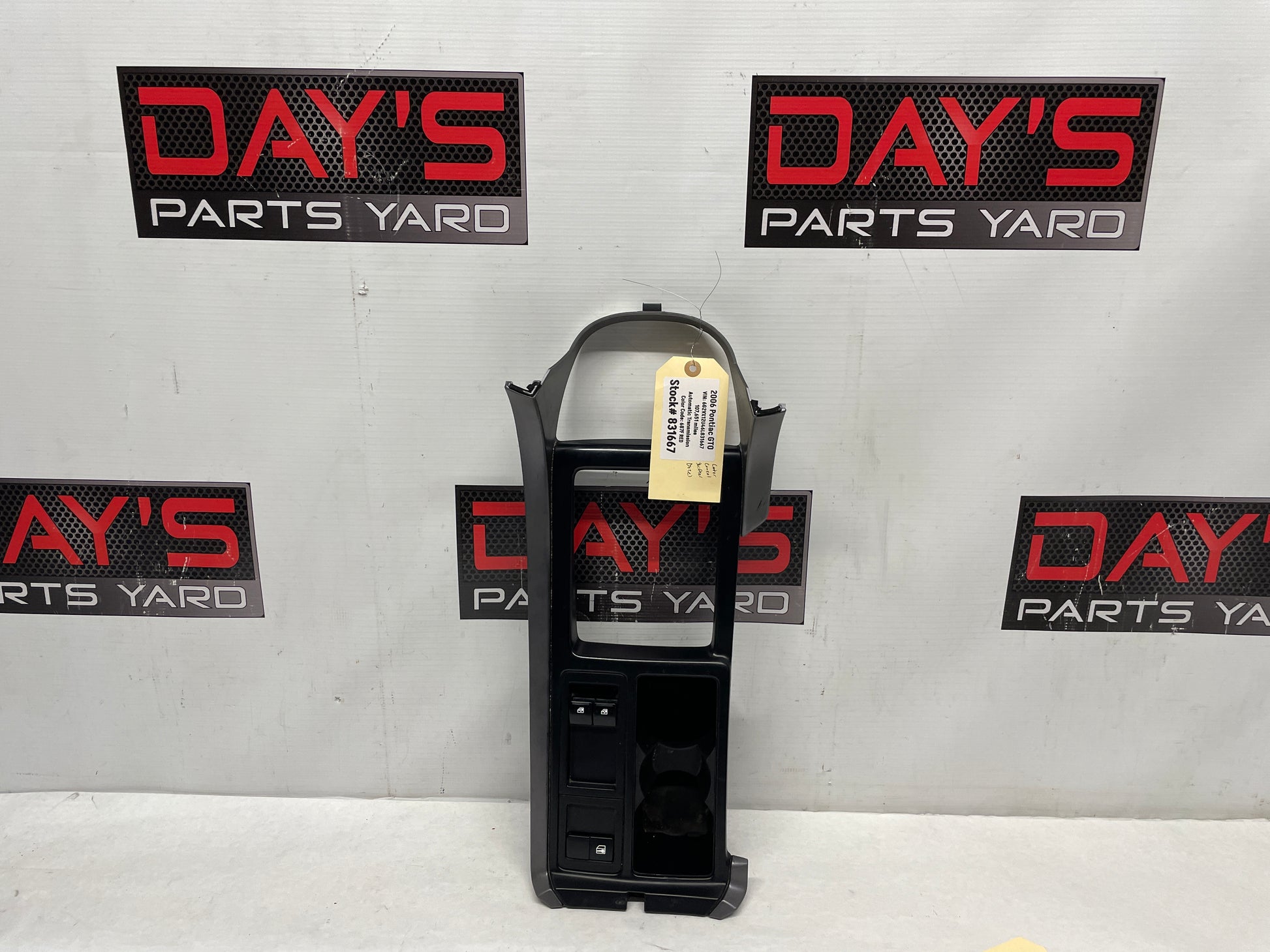 2006 Pontiac GTO Center Console Shifter Bezel Trim Plate Window Switches OEM - Day's Parts Yard