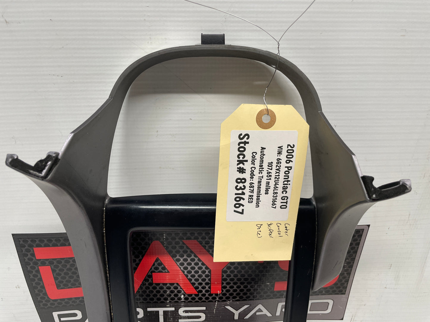 2006 Pontiac GTO Center Console Shifter Bezel Trim Plate Window Switches OEM - Day's Parts Yard