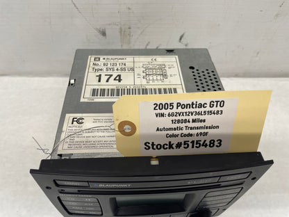 2005 Pontiac GTO Blaupunkt Radio Stereo 6 Disk CD Changer OEM - Day's Parts Yard