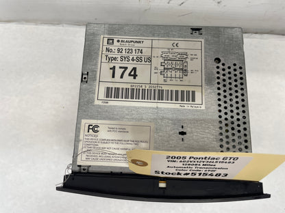 2005 Pontiac GTO Blaupunkt Radio Stereo 6 Disk CD Changer OEM - Day's Parts Yard