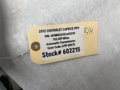 2012 Chevy Caprice PPV RH Passenger Rocker Molding Side Skirt Panel Trim White OEM