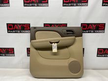 2009 GMC Sierra 2500HD SLT LH Driver Rear Interior Door Panel Cashmere Tan OEM - Day's Parts Yard