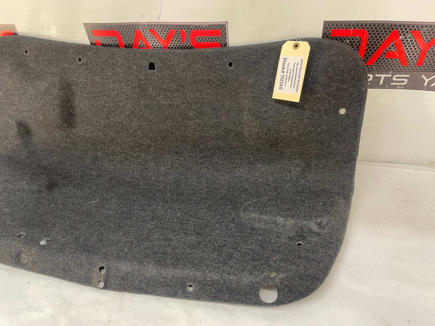 2015 Chevy SS Sedan Trunk Deck Lid Liner Carpet Trim OEM