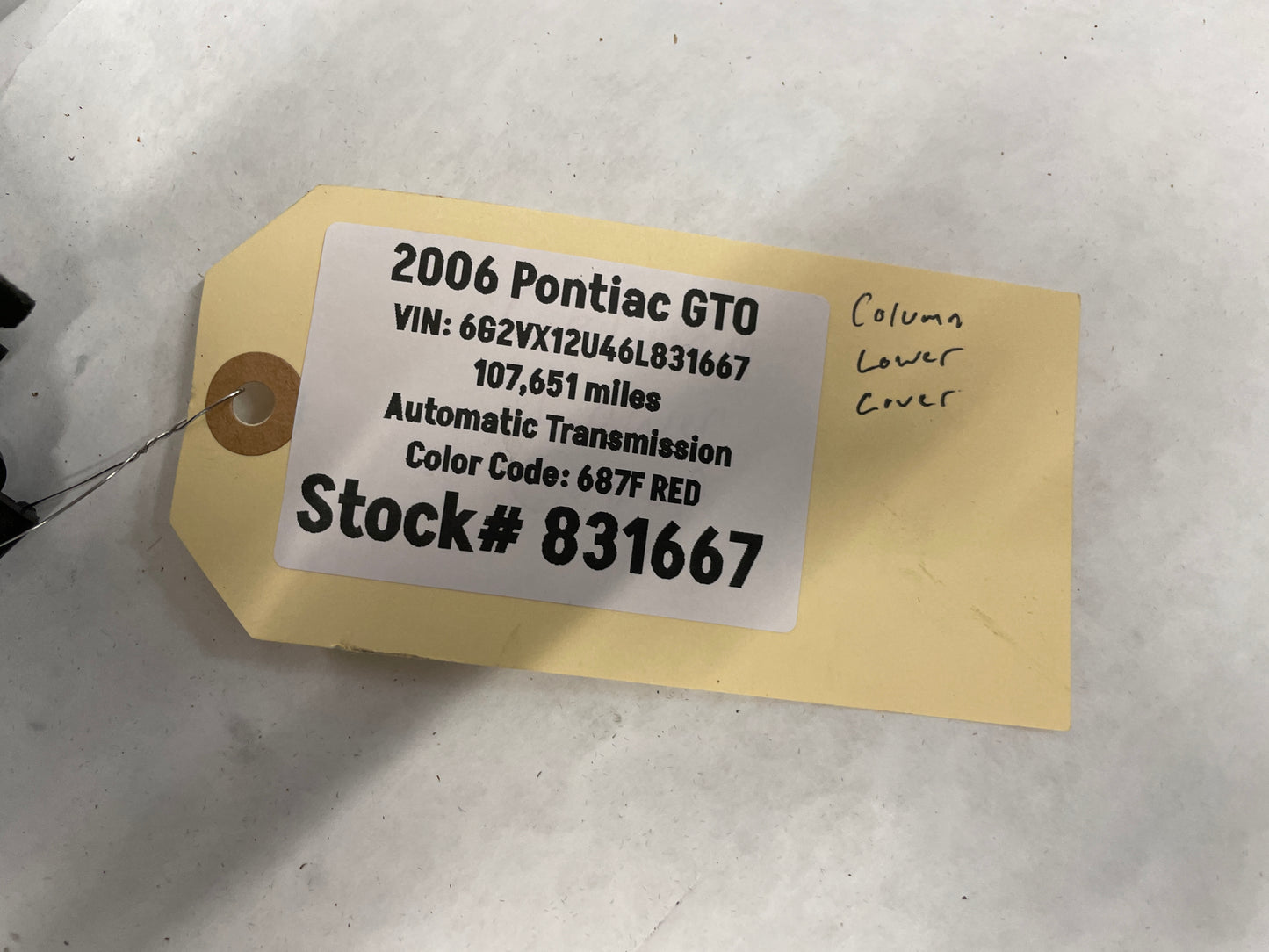 2006 Pontiac GTO Black Suede Interior Knee Bolster Fuse Box Block Cover OEM - Day's Parts Yard