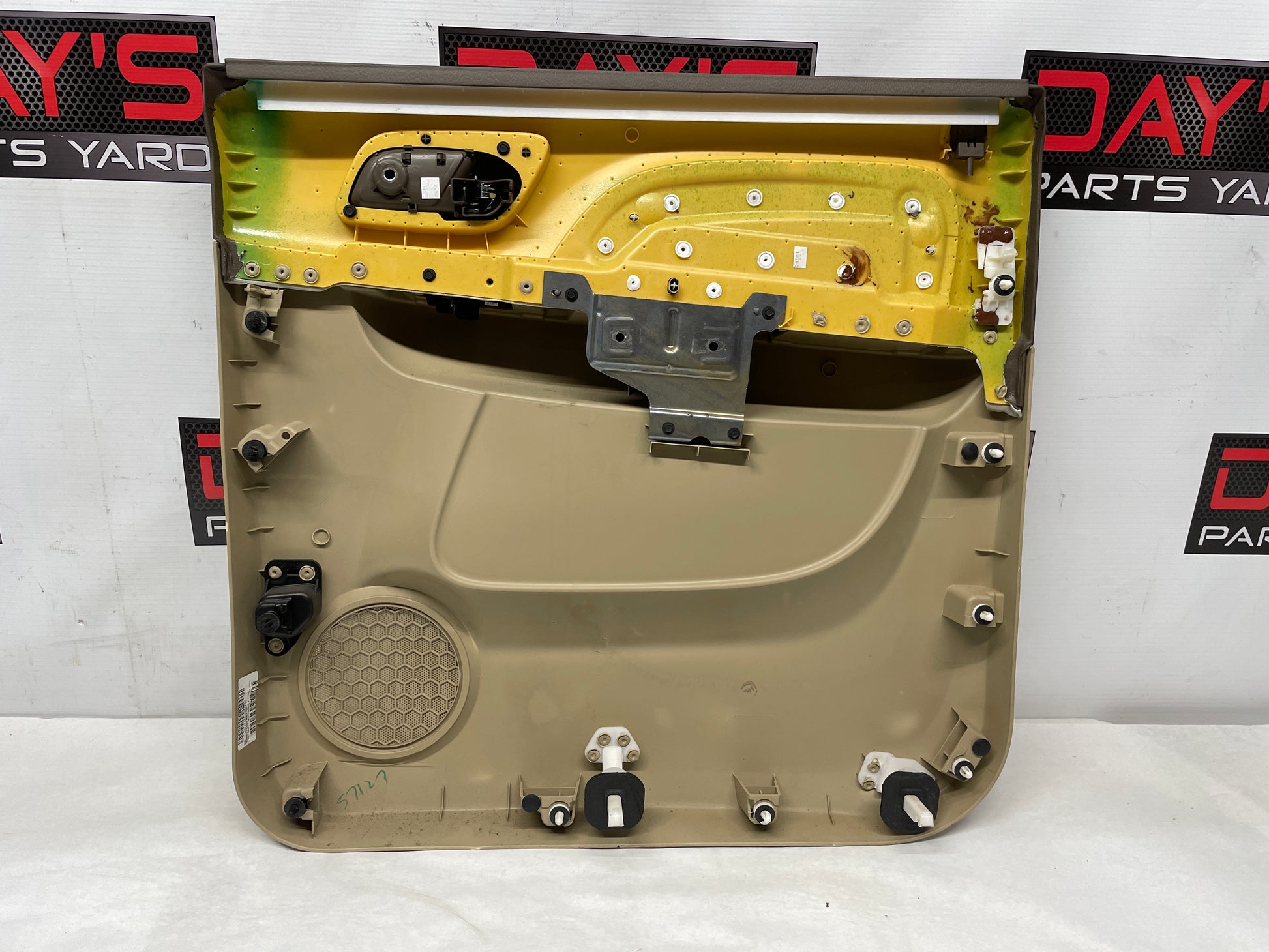 2009 GMC Sierra 2500HD SLT LH Driver Rear Interior Door Panel Cashmere Tan OEM - Day's Parts Yard