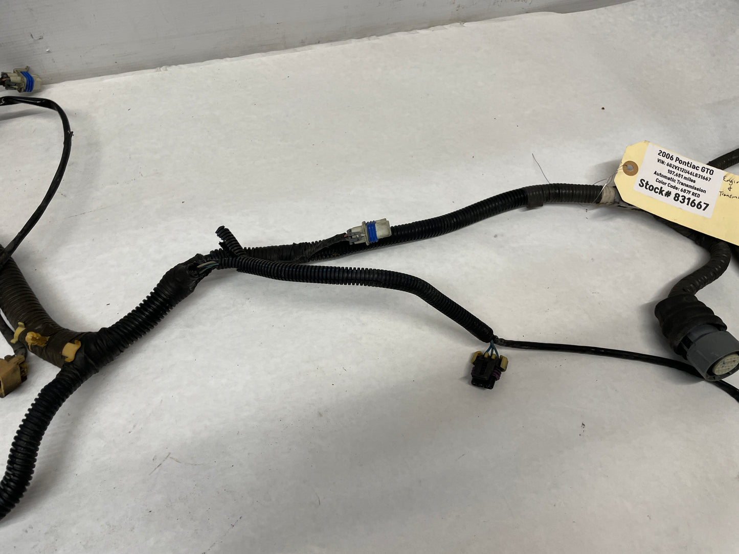 2006 Pontiac GTO Engine Motor Manual Transmission Wire Wiring Harness OEM - Day's Parts Yard