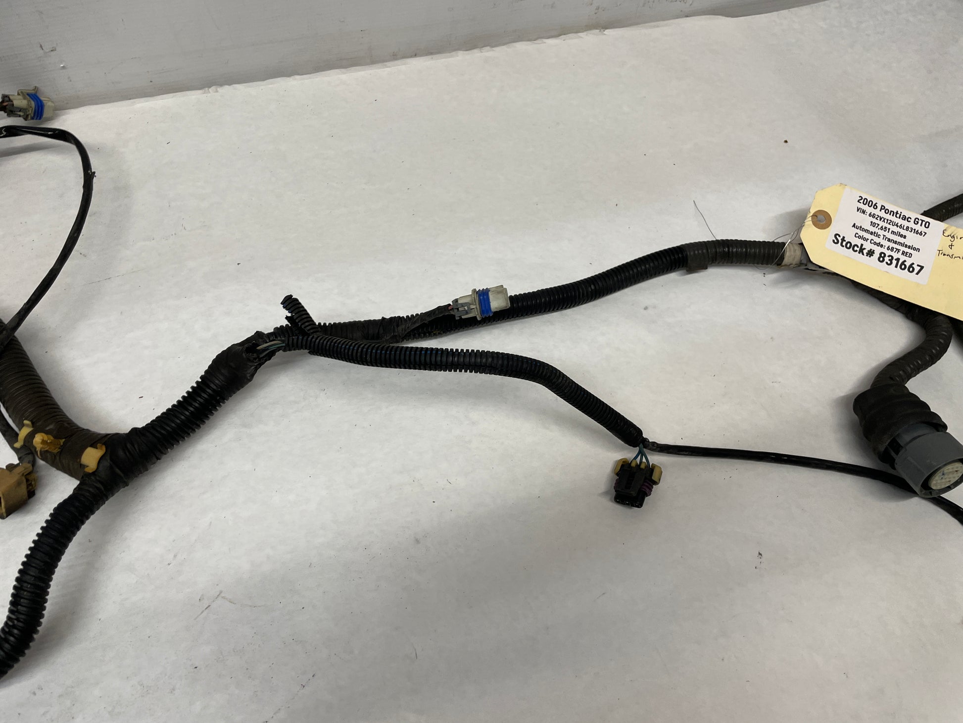 2006 Pontiac GTO Engine Motor Manual Transmission Wire Wiring Harness OEM - Day's Parts Yard