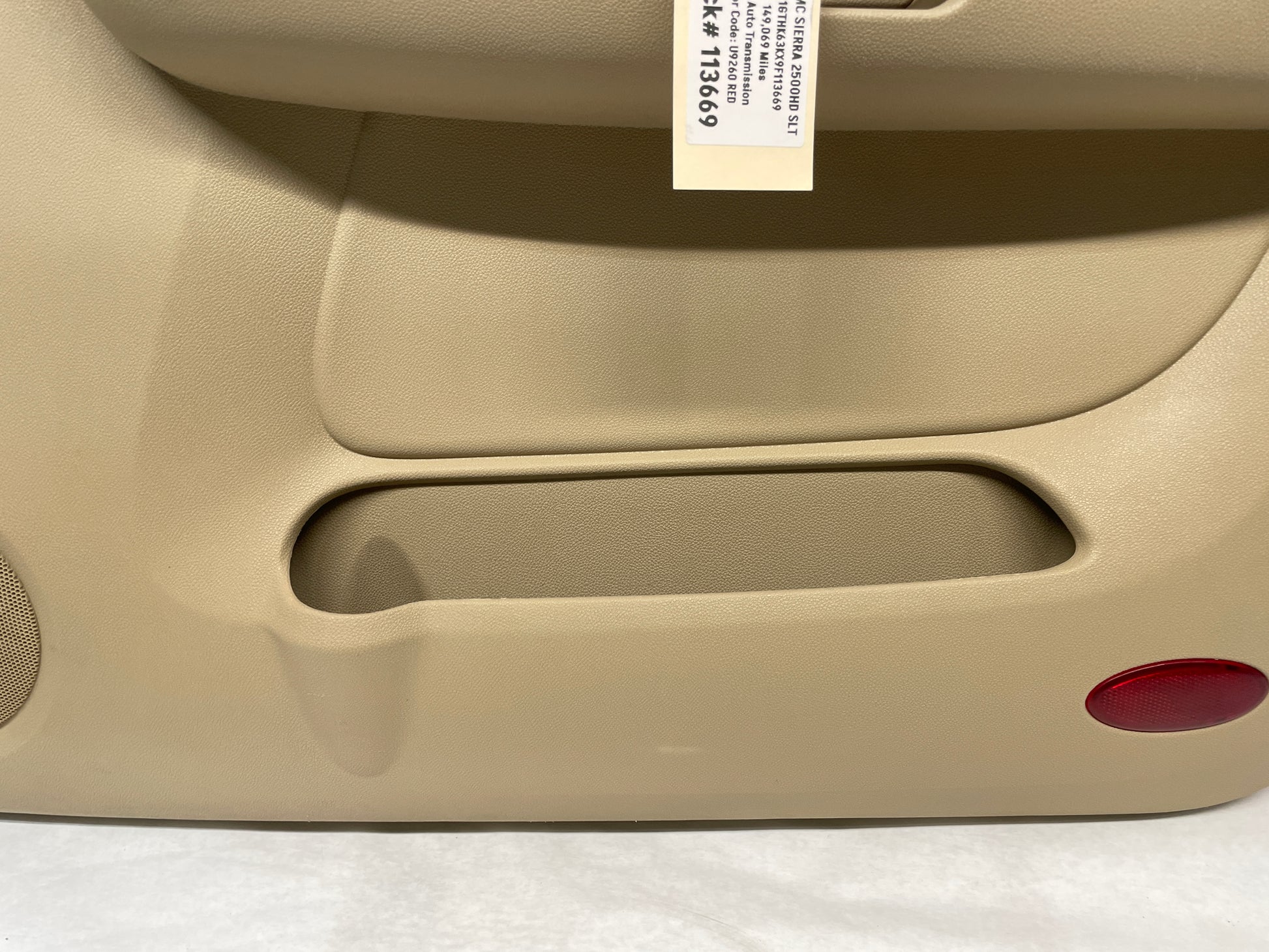 2009 GMC Sierra 2500HD SLT Passenger Front Interior Door Panel Cashmere Tan OEM - Day's Parts Yard