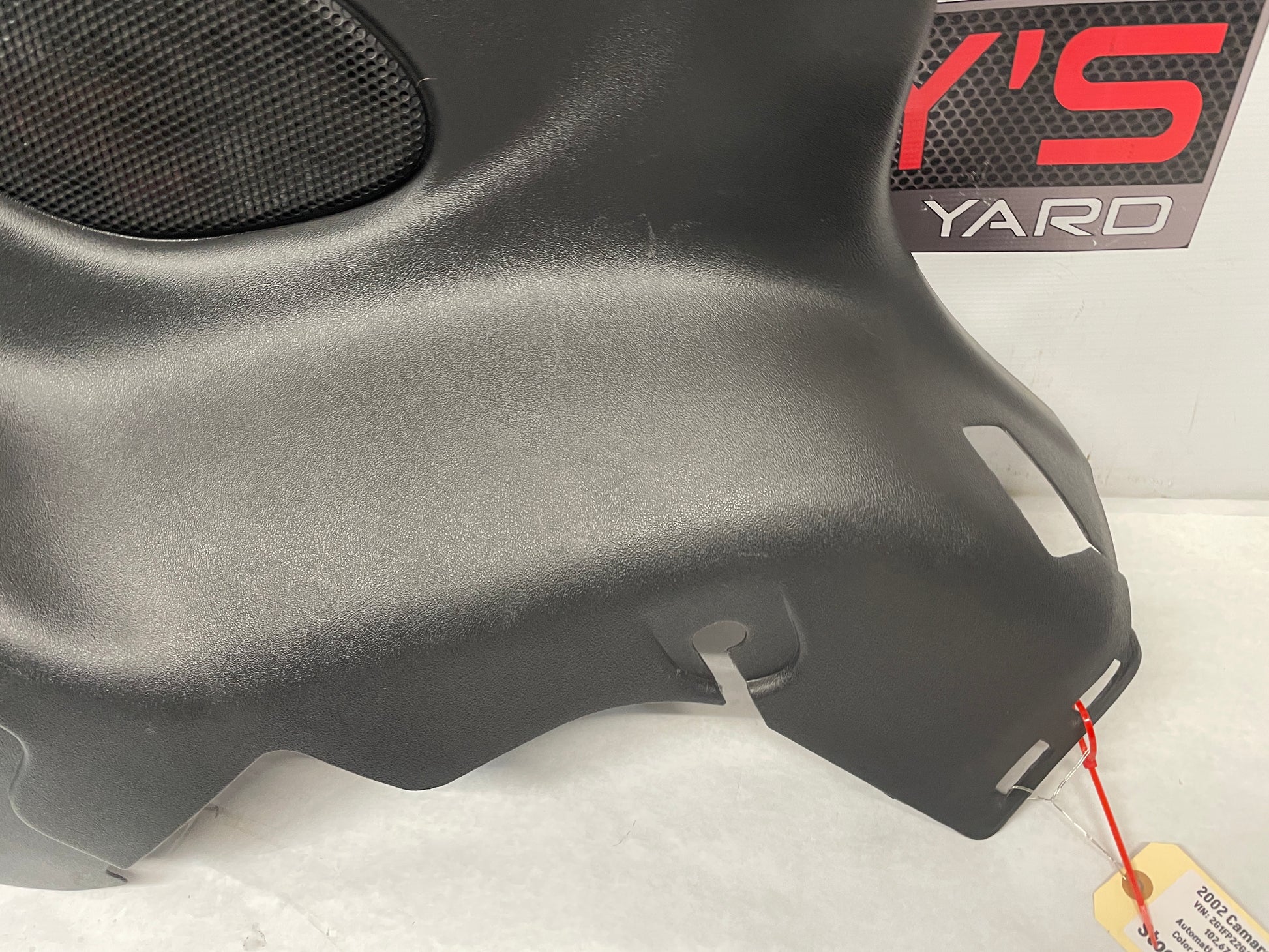 2002 Chevy Camaro Z28 RH Passenger Rear Interior Quarter Trim Panel Black Ebony OEM - Day's Parts Yard