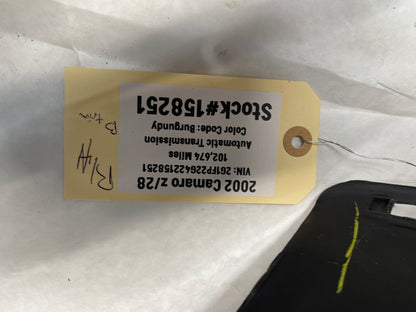 2002 Chevy Camaro Z28 RH Passenger Rear Interior Quarter Trim Panel Black Ebony OEM - Day's Parts Yard