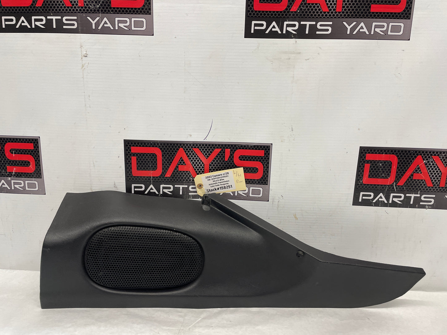 2002 Chevy Camaro Z28 LH Driver Rear Hatch Cargo Trunk Side Panel Trim OEM - Day's Parts Yard
