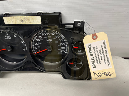 2009 GMC Sierra 2500HD SLT Gauge Cluster Speedometer OEM - Day's Parts Yard