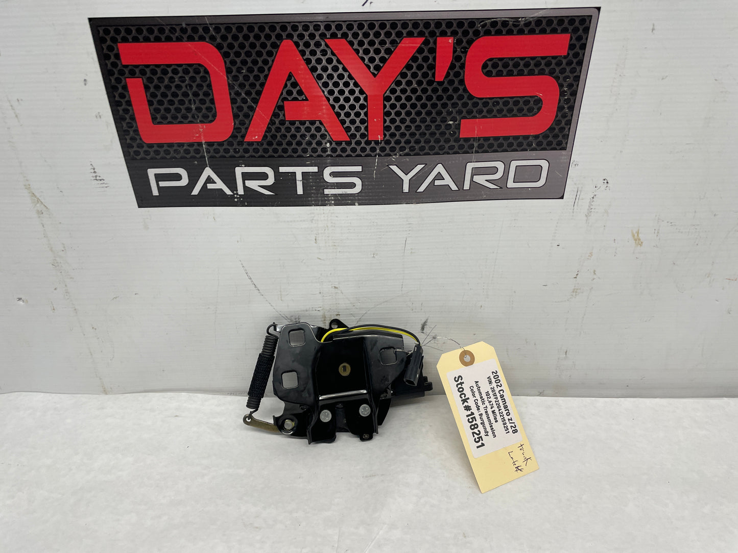 2002 Chevy Camaro Z28 Trunk Deck Lid Hatch Latch OEM - Day's Parts Yard
