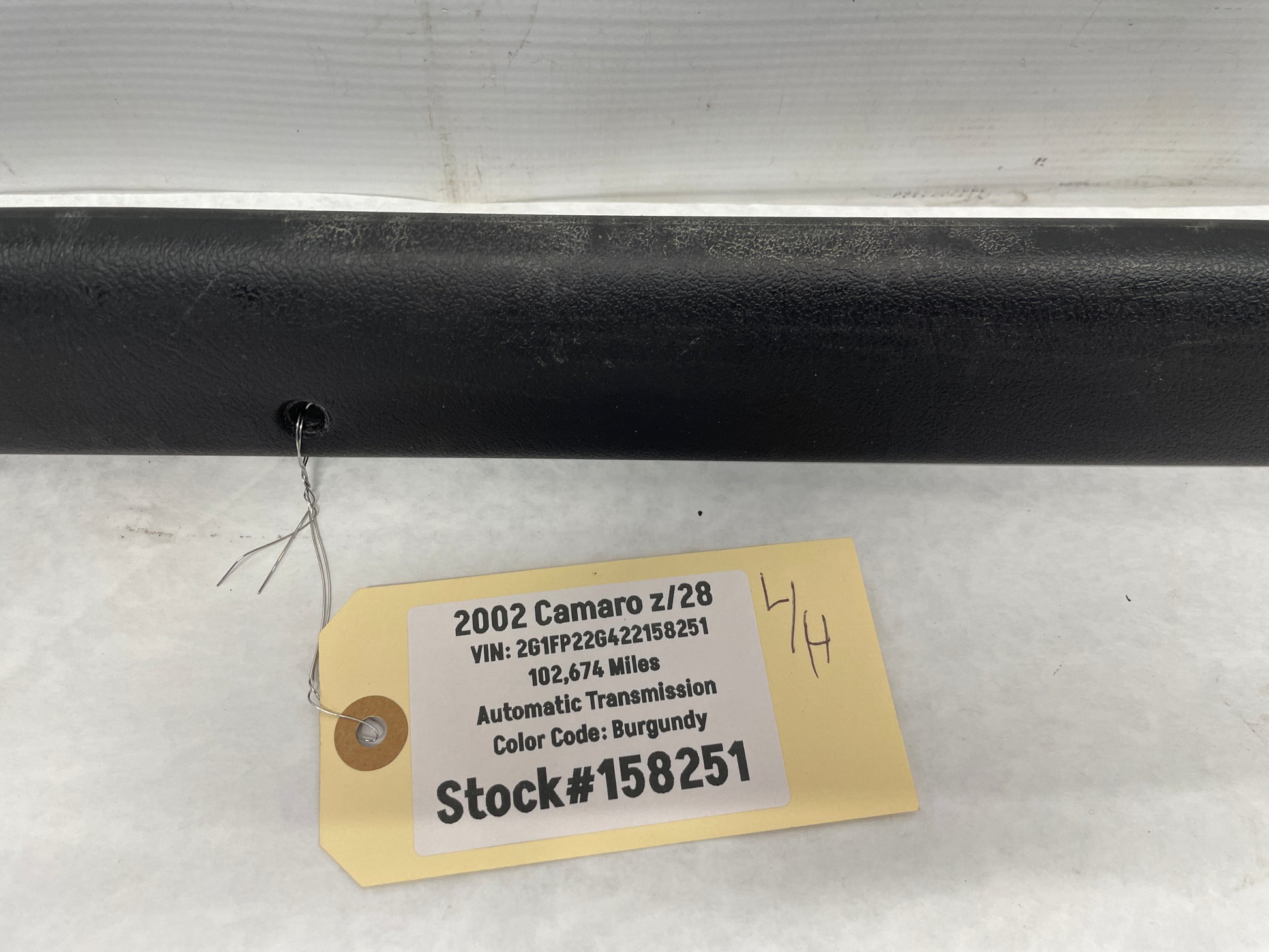 2002 Chevy Camaro Z28 LH Driver Interior Kick Panel Sill Trim Black Ebony OEM - Day's Parts Yard
