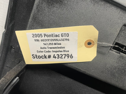 2005 Pontiac GTO Glove Box Assembly Compartment Black Suede OEM OEM - Day's Parts Yard