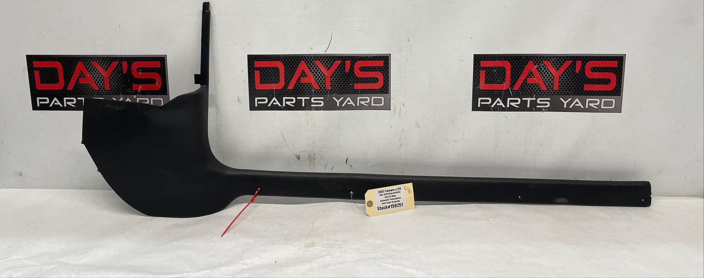 2002 Chevy Camaro Z28 RH Passenger Interior Kick Panel Sill Trim Black Ebony OEM - Day's Parts Yard