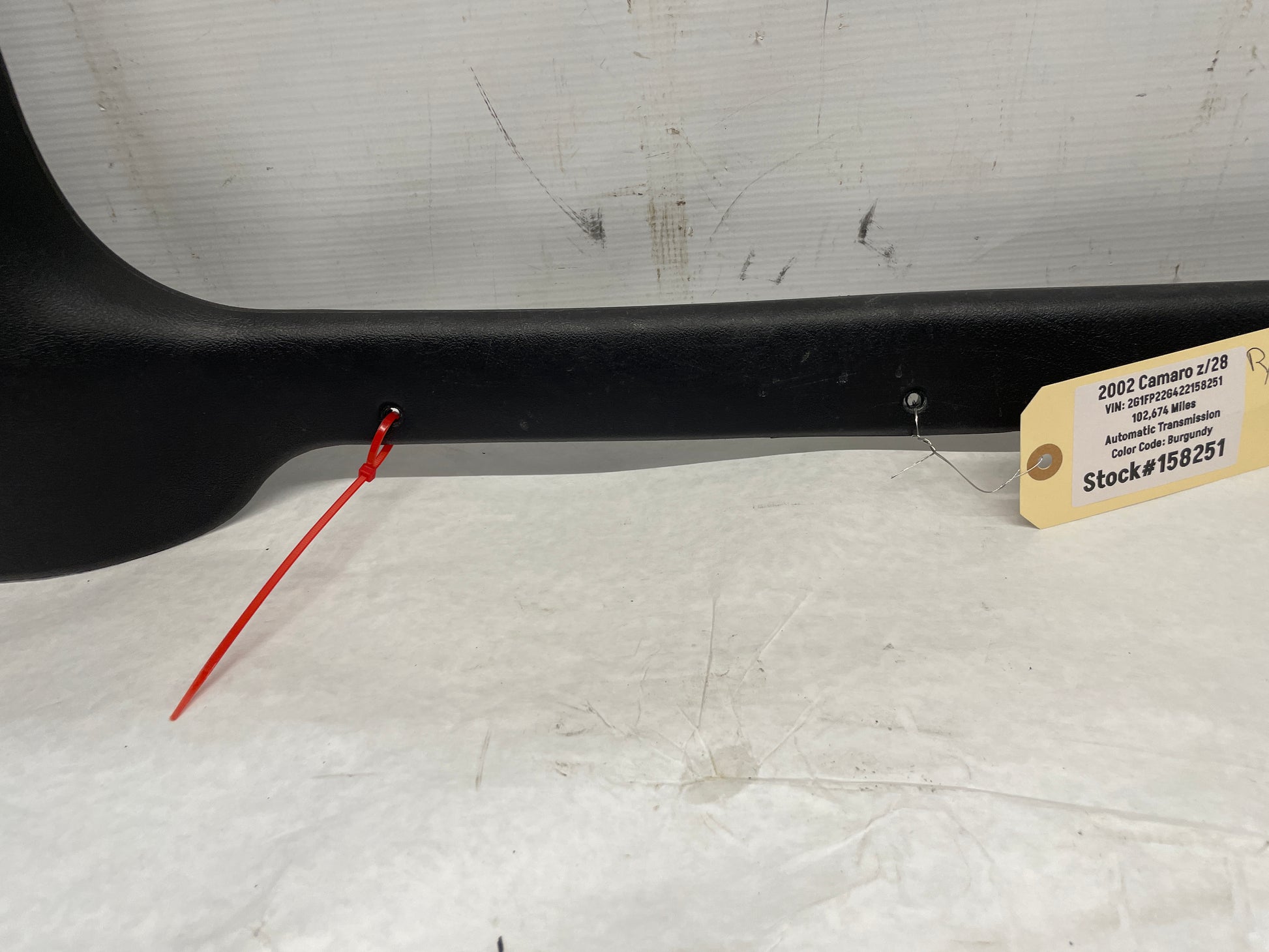 2002 Chevy Camaro Z28 RH Passenger Interior Kick Panel Sill Trim Black Ebony OEM - Day's Parts Yard