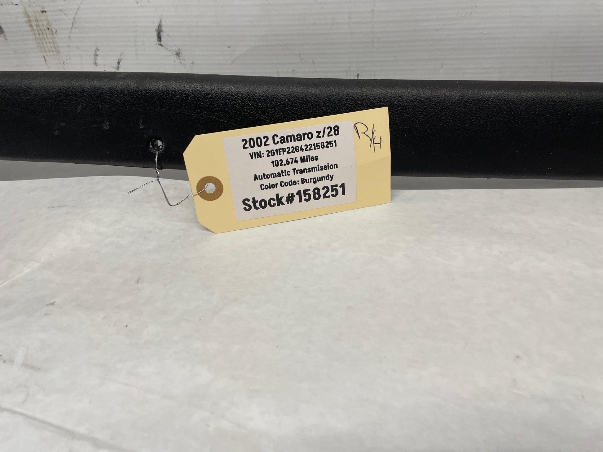 2002 Chevy Camaro Z28 RH Passenger Interior Kick Panel Sill Trim Black Ebony OEM - Day's Parts Yard