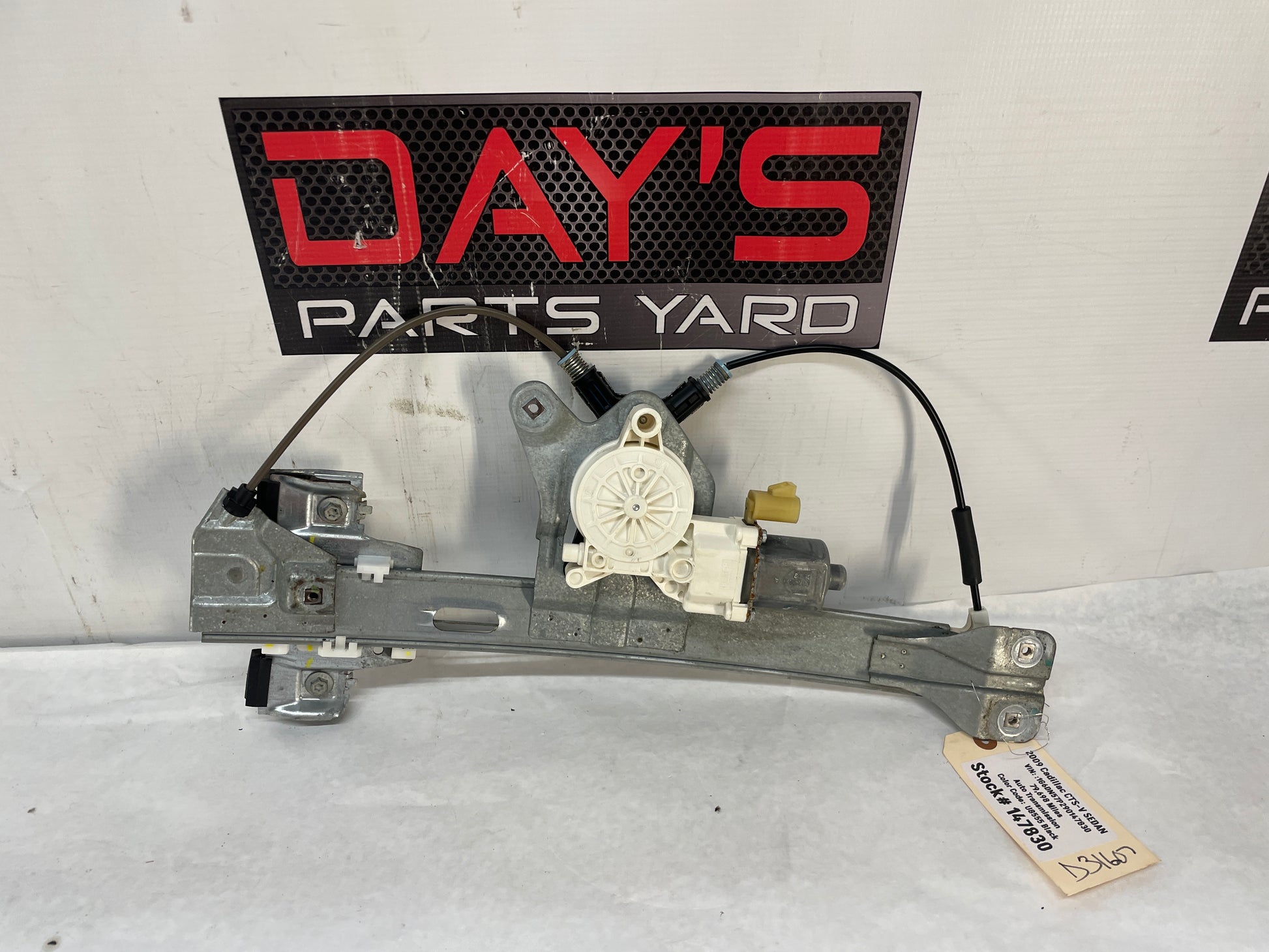 2009 Cadillac CTS-V Sedan LH Driver Rear Window Regulator w/ Motor OEM - Day's Parts Yard