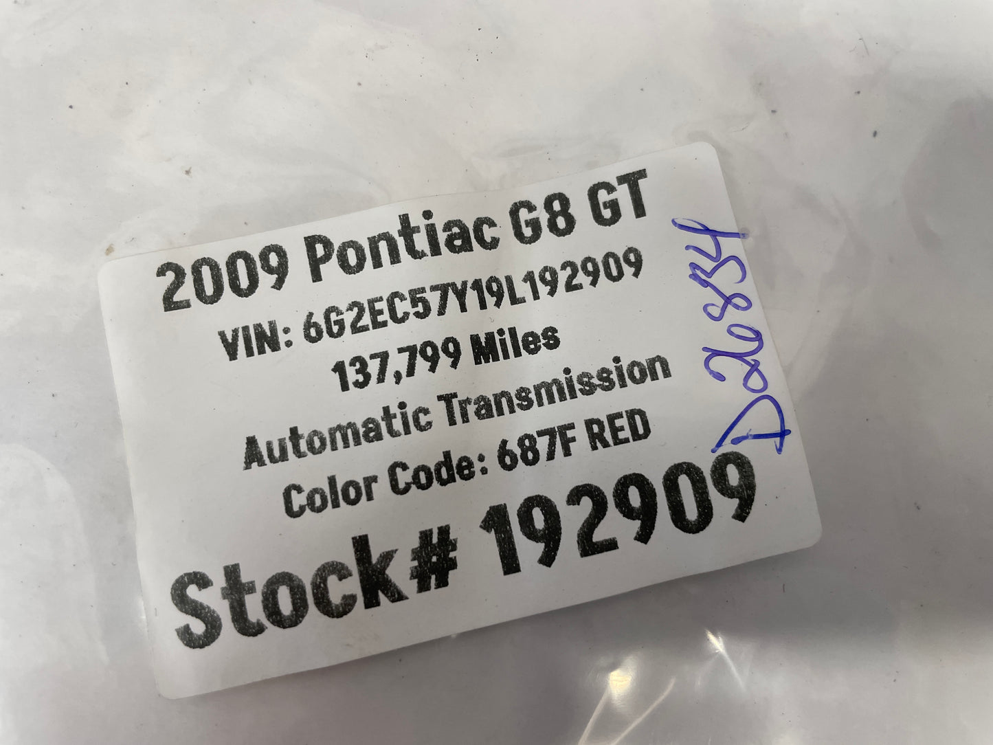 2009 Pontiac G8 GT RH Passenger Front Seat Occupancy Sensor Module OEM