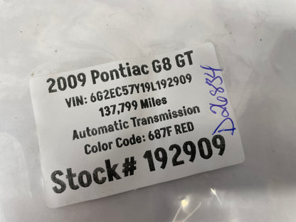 2009 Pontiac G8 GT RH Passenger Front Seat Occupancy Sensor Module OEM