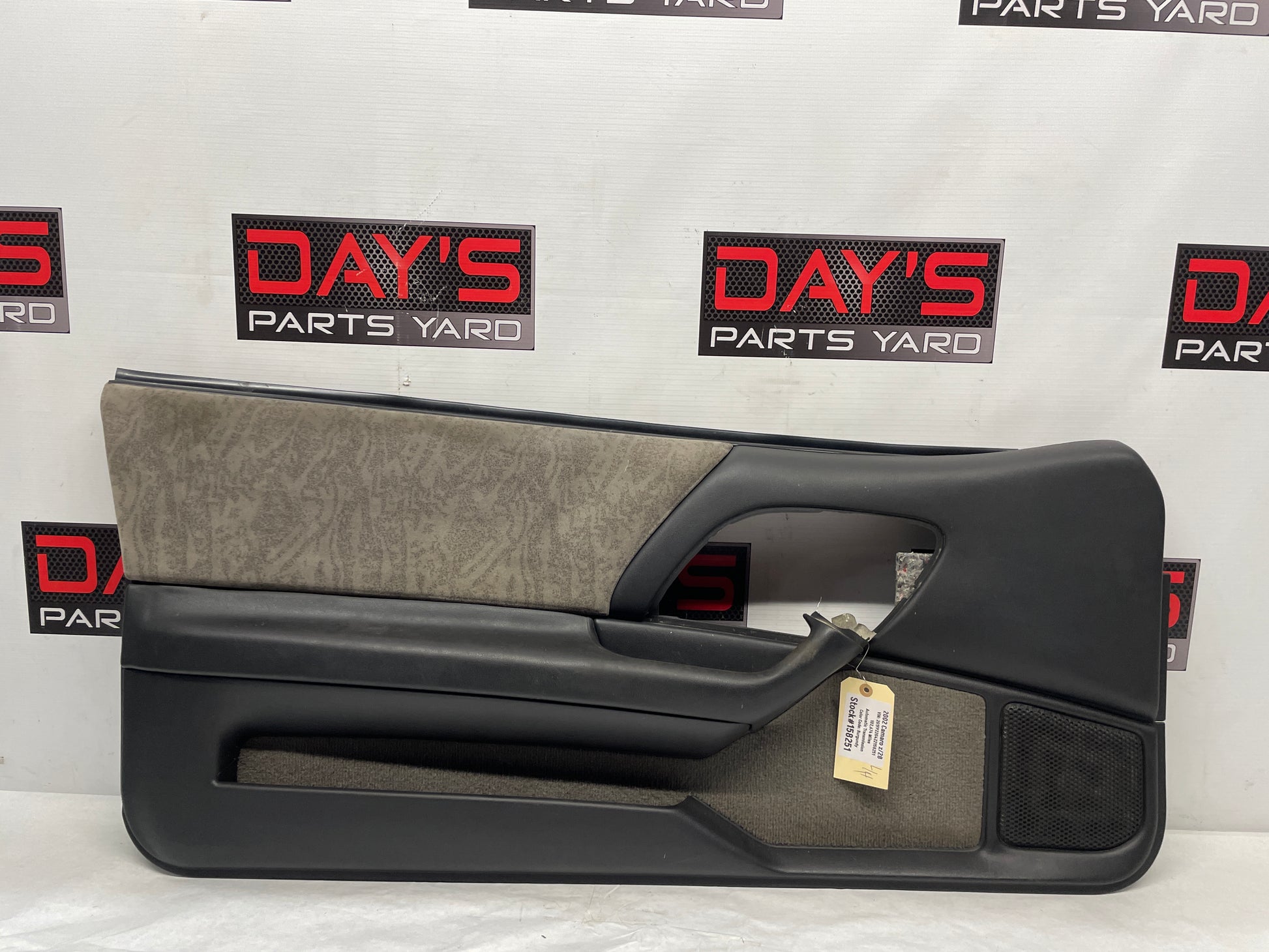 2002 Chevy Camaro Z28  LH Driver Interior Door Panel Trim Ebony Black OEM - Day's Parts Yard
