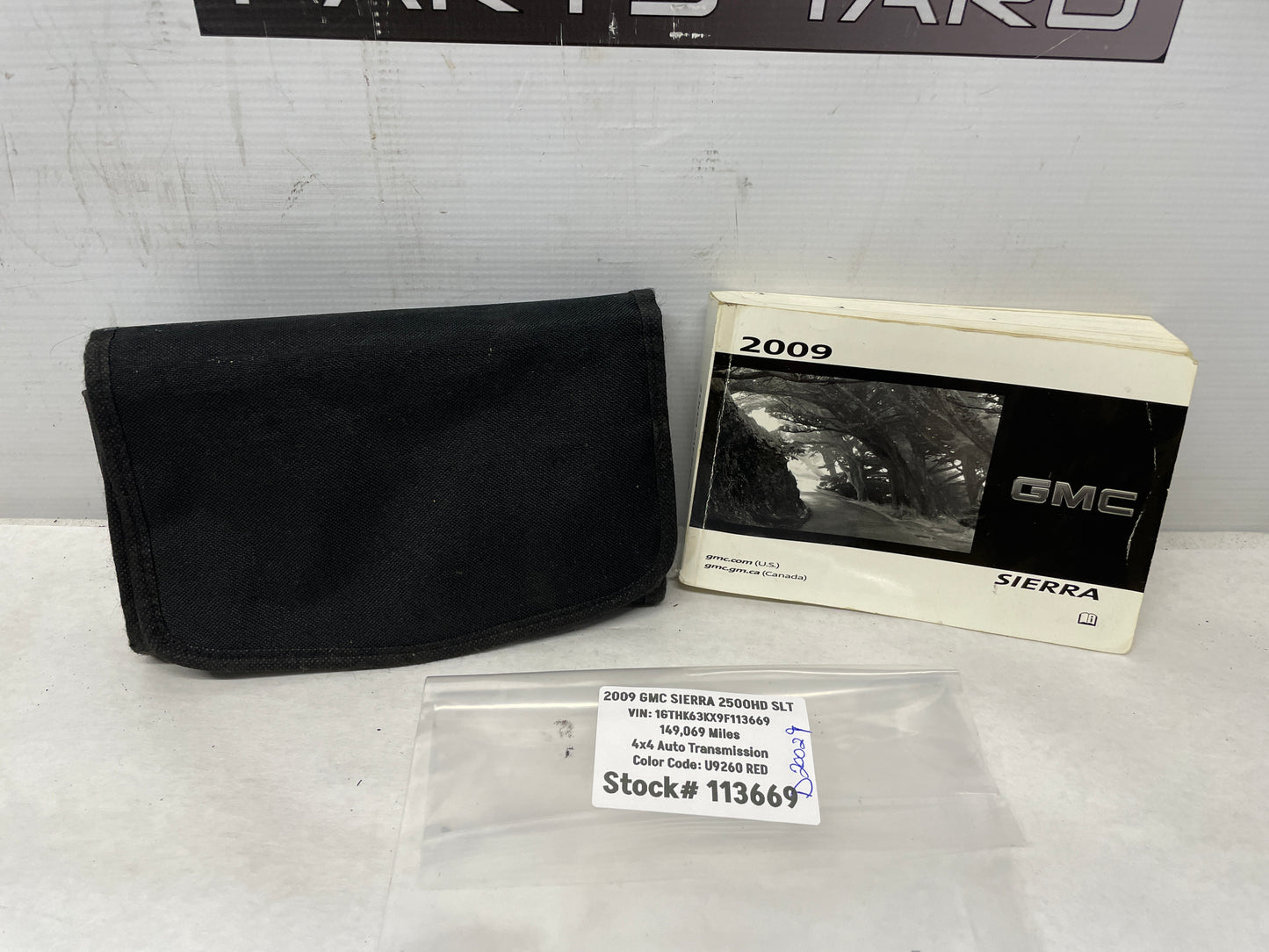 2009 GMC Sierra 2500HD SLT Owners Manual Book Booklet OEM