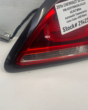 2015 Chevy SS Sedan RH Passenger Inner Taillight Tail Light  OEM