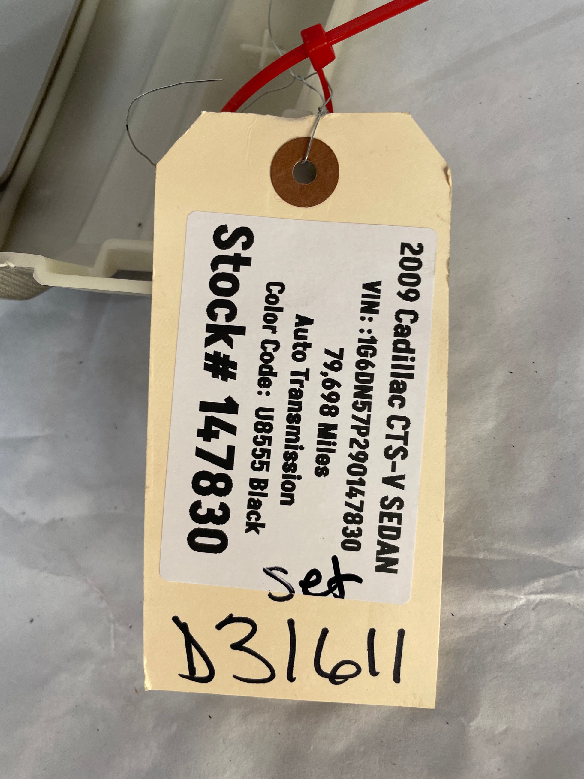2009 Cadillac CTS-V Sedan RH & LH Upper B Pillar Seat Belt Trim OEM - Day's Parts Yard